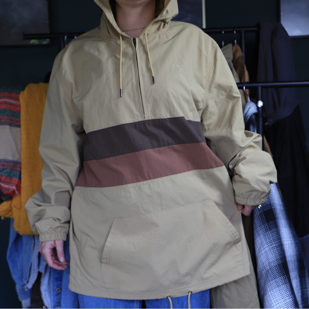 Katin Tan and Brown Hooded Windbreaker